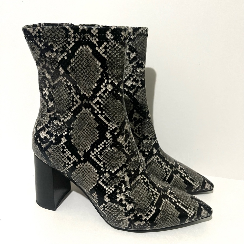 Jeffrey Campbell Snakeskin Patterned Ankle Boots - Picture 3 of 8